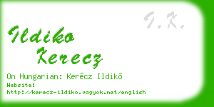 ildiko kerecz business card