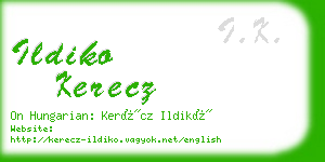 ildiko kerecz business card